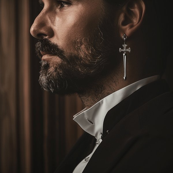 Boucle d'oreille homme ÉpÉe | stag bijoux : Élégance et charisme